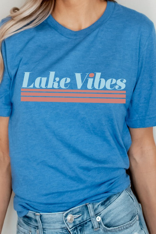 Lake Vibes Summer Fun Water Vacation Graphic Tee