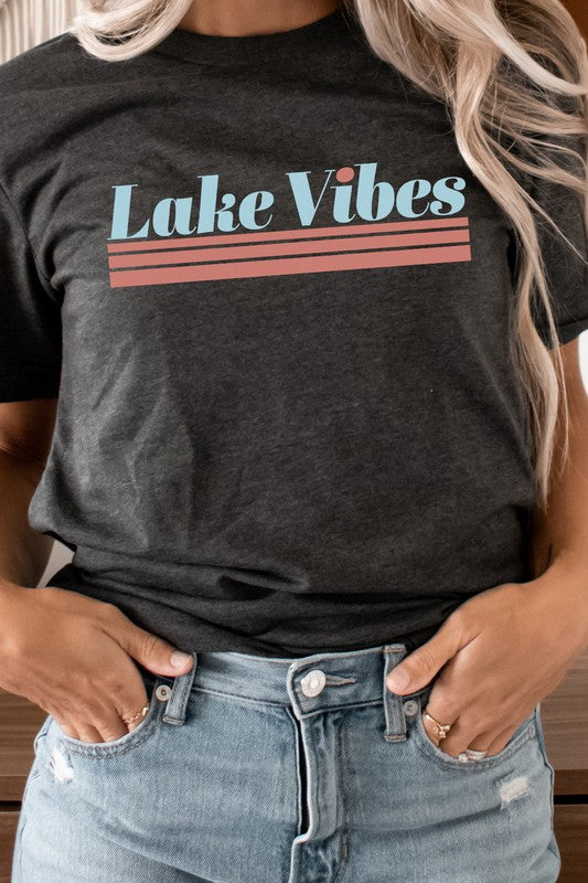 Lake Vibes Summer Fun Water Vacation Graphic Tee