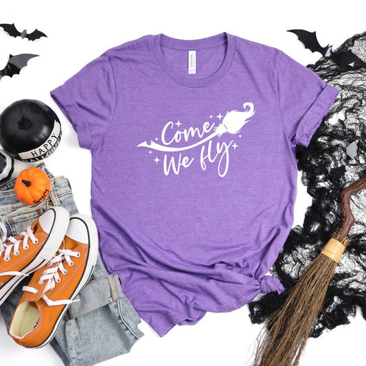 Come We Fly Broom Short Sleeve Graphic Tee