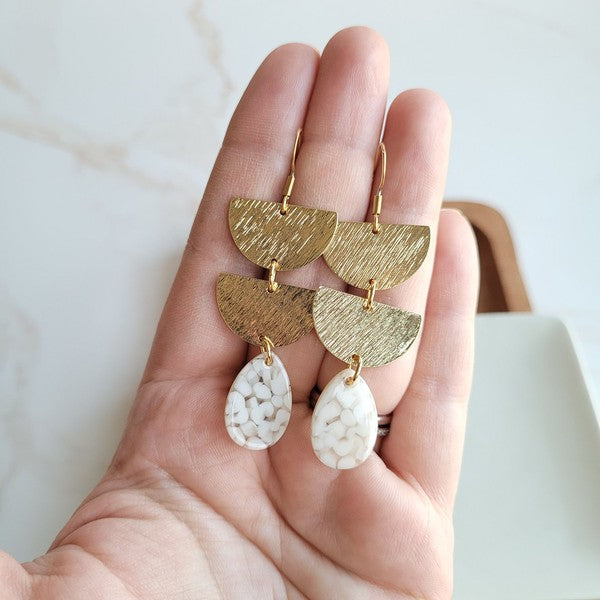 Aria Earrings - Pebble