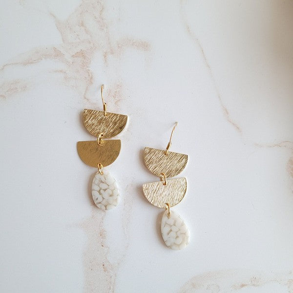 Aria Earrings - Pebble