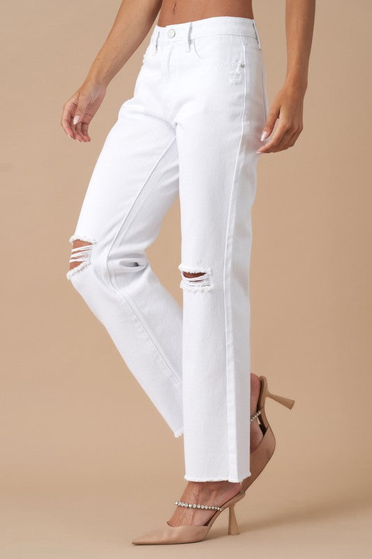 High Rise Slim Straight