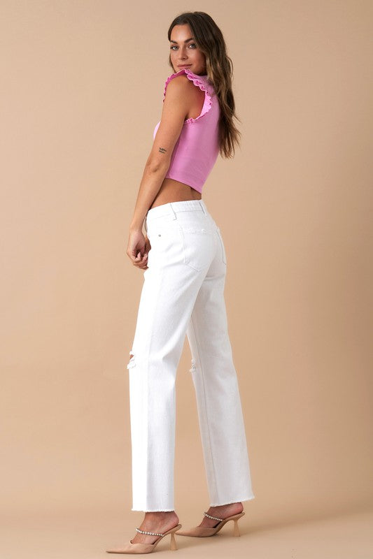 High Rise Slim Straight