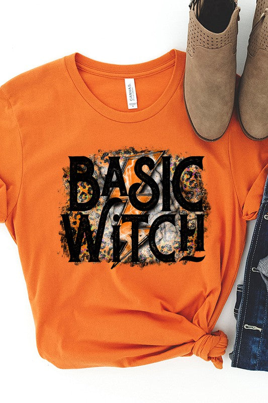 Halloween Basic Witch Bolt Graphic Tee