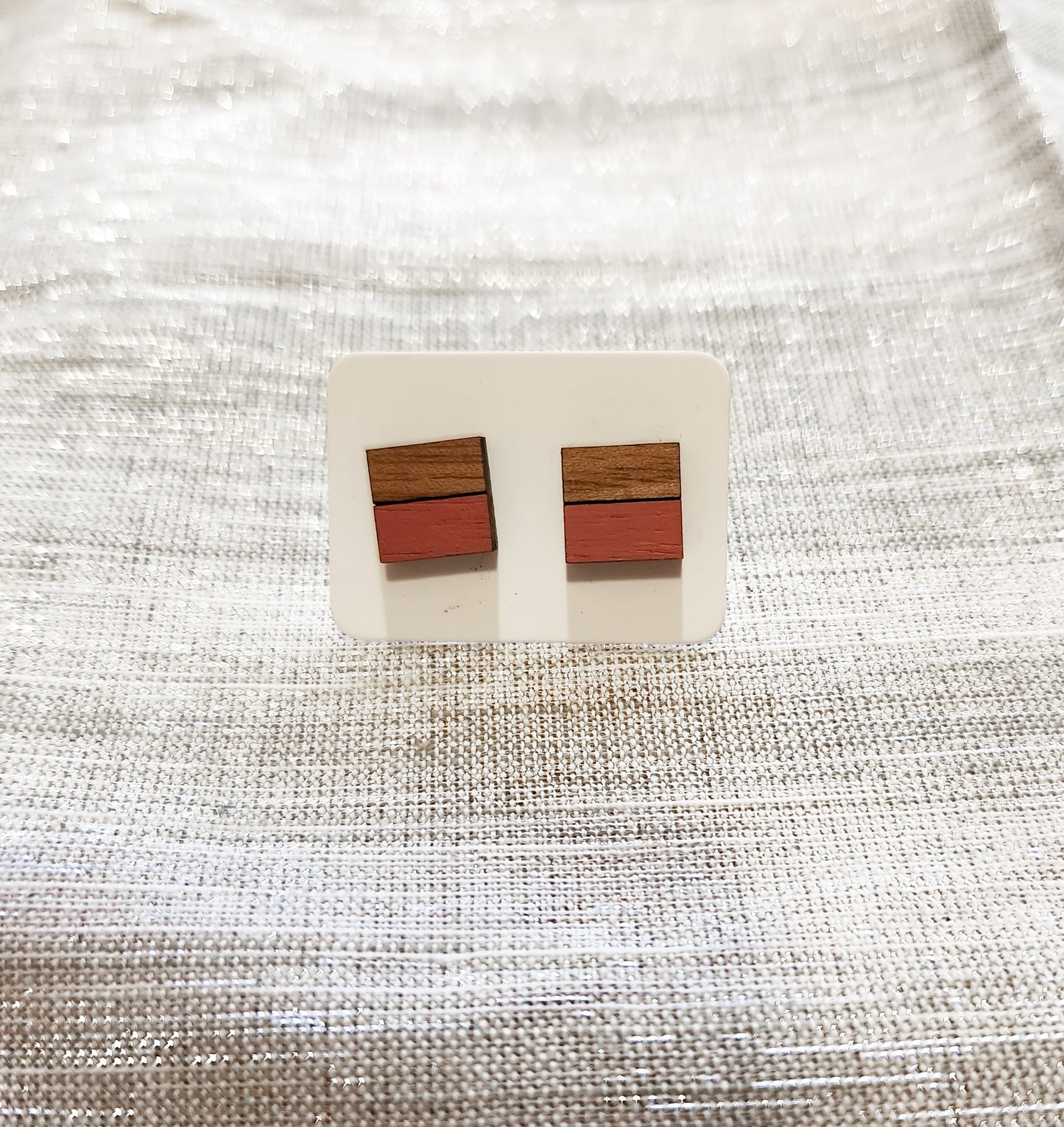 Burgundy Two Tone Studs