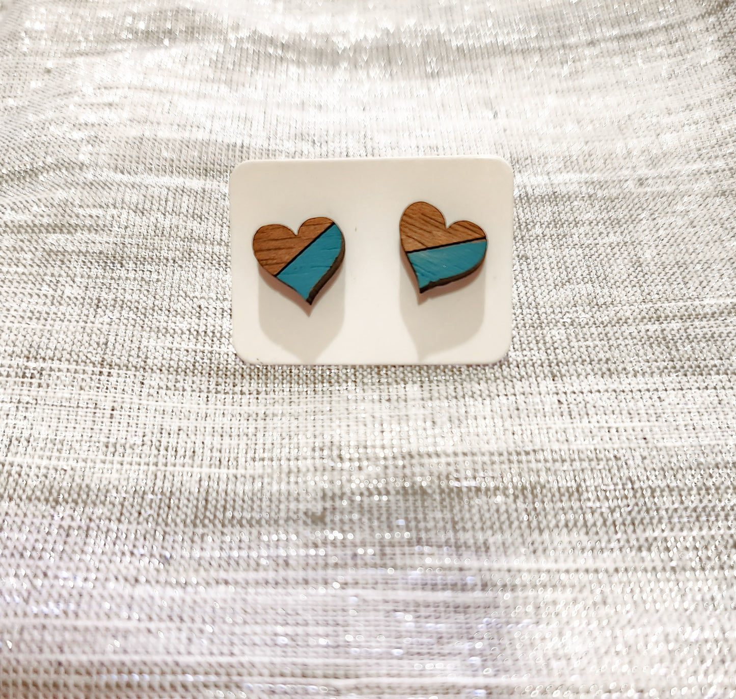 Teal Two Tone Studs