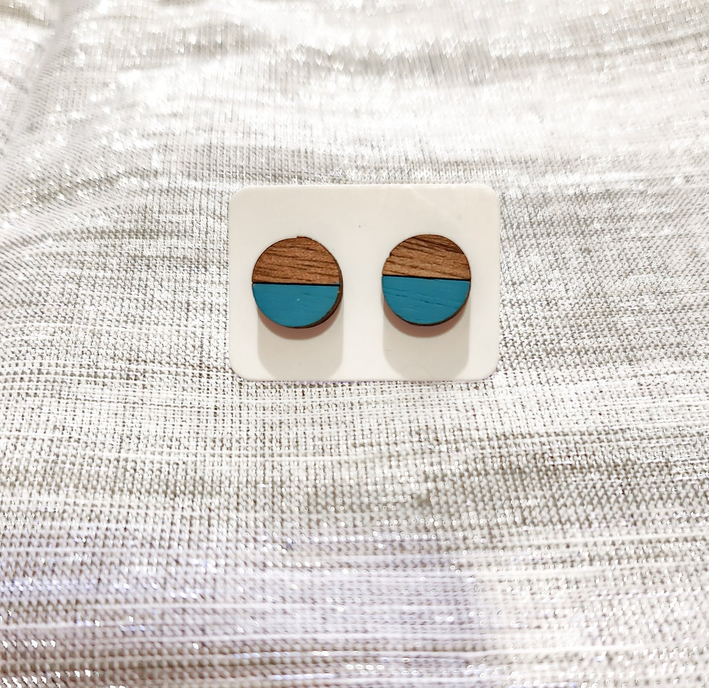 Teal Two Tone Studs