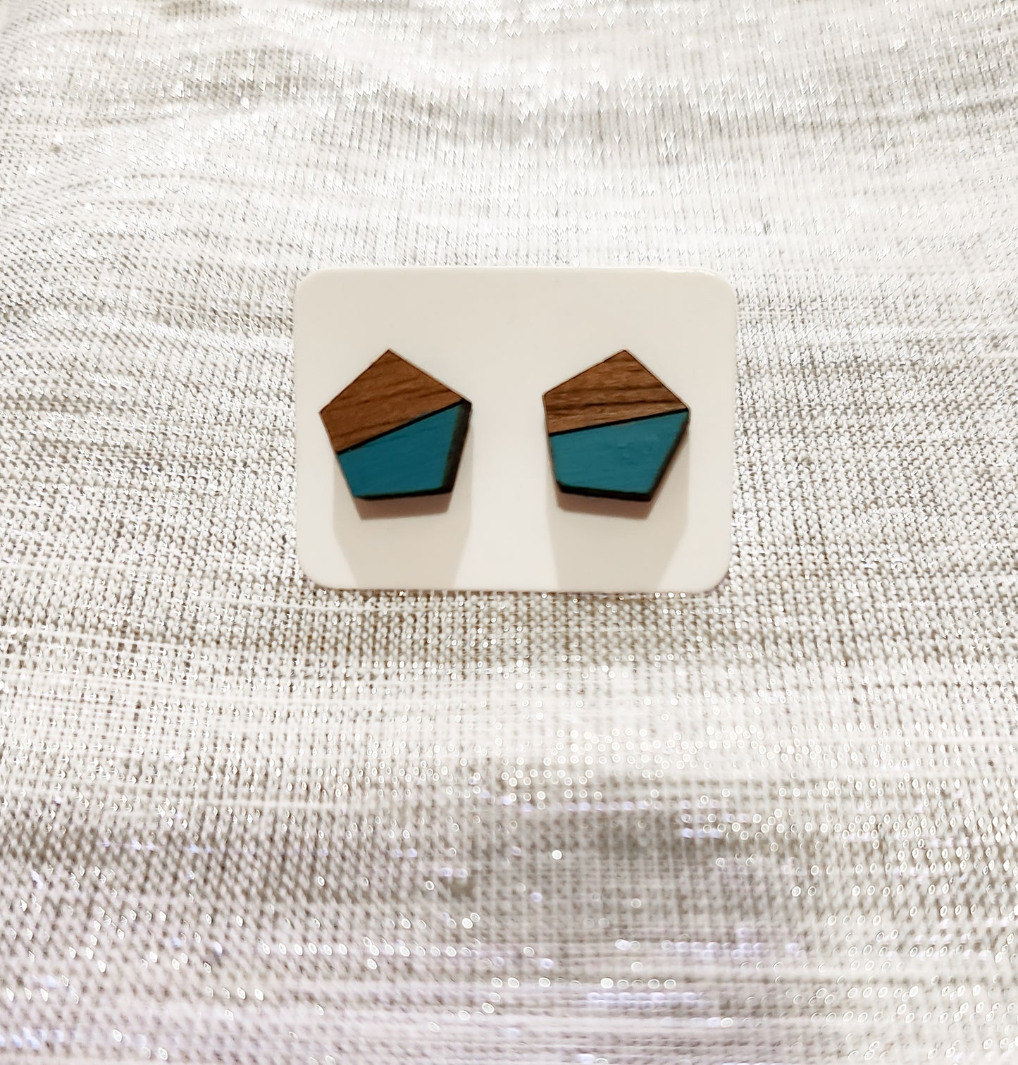 Teal Two Tone Studs