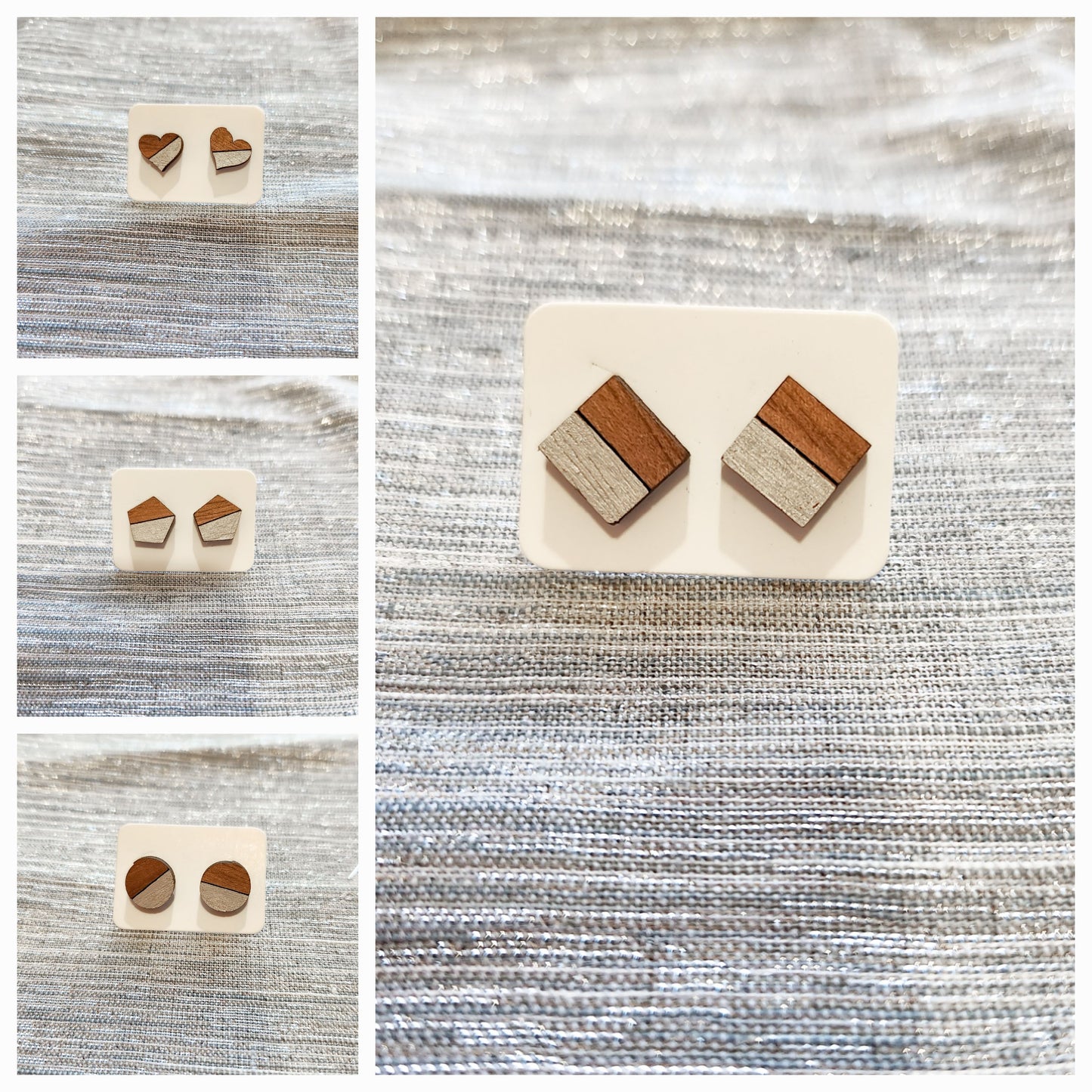 Silver Two Tone Studs