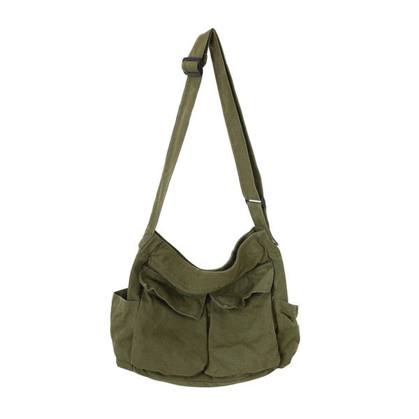 Nova Oversize Canvas Messenger Bag