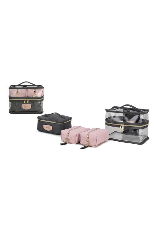 MKF Collection Emma Cosmetic Clear Case set by Mia