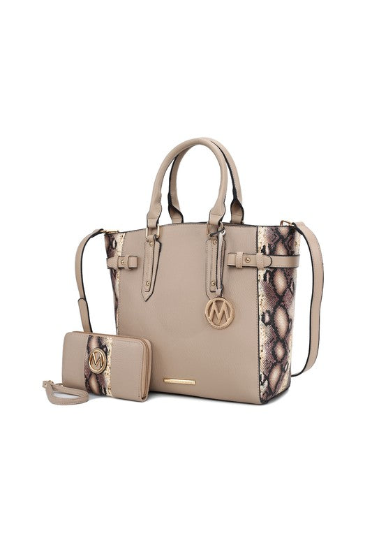 MKF Joelle Faux-Snake Tote bag wallet by Mia K