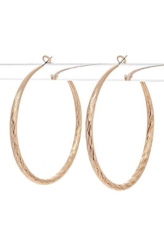 Edgy 70MM Fashion Hoop Earrings