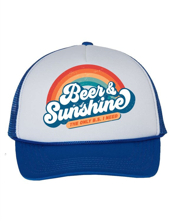 Beer and Sunshine the only bs Foam Trucker Hat