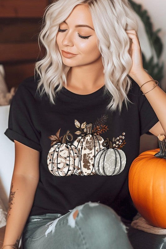 Animal Print Pumpkins Graphic Tee