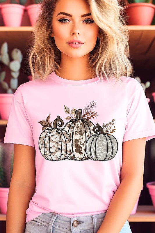 Animal Print Pumpkins Graphic Tee