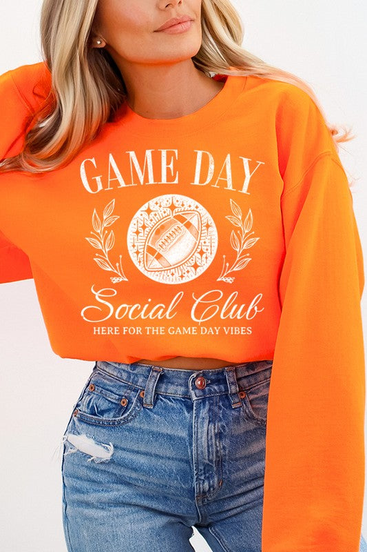 Fall Football Game Day Social Club Sweatshirt