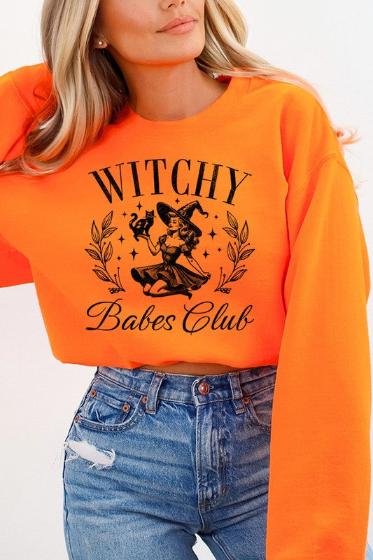 Halloween Witchy Babes Club Graphic Sweatshirt