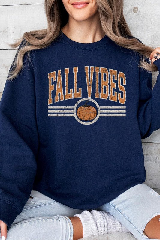 Fall Vibes Graphic Fleece Sweatshirts