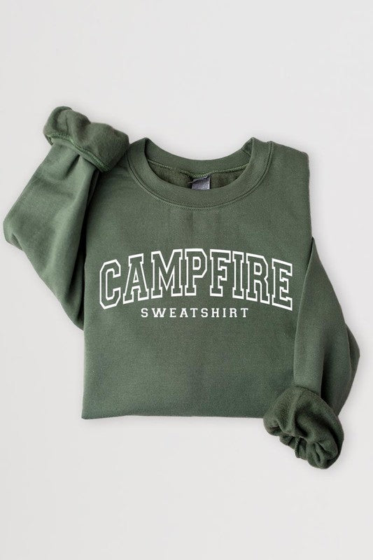 Campfire Sweatshirt Graphic Fleece Sweatshirts