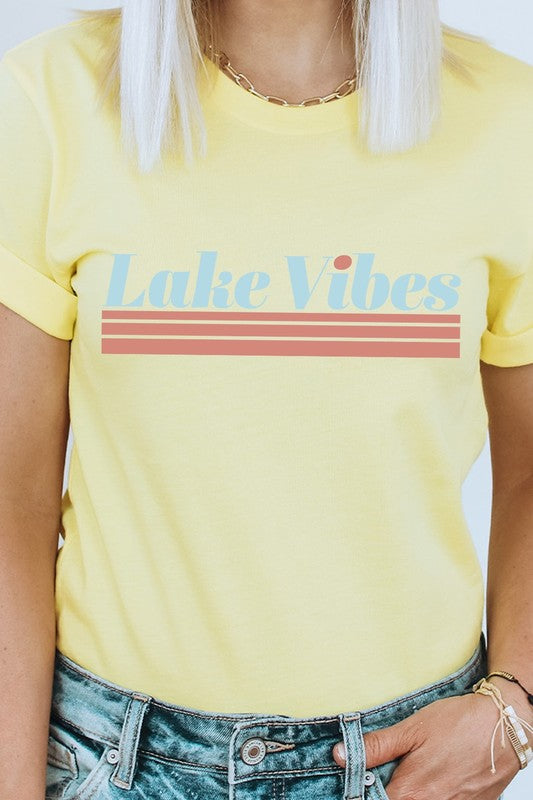 Lake Vibes Summer Fun Water Vacation Graphic Tee