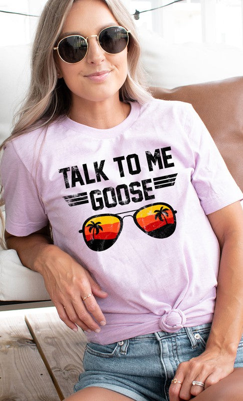 Talk to Me Goose Sunset Graphic Tee