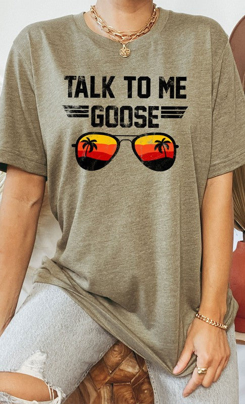 Talk to Me Goose Sunset Graphic Tee