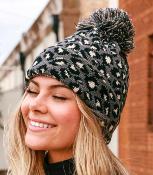 Leopard Print Beanie