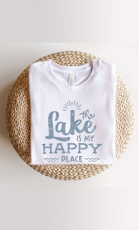 Vintage The Lake is My Happy Place Graphic Tee