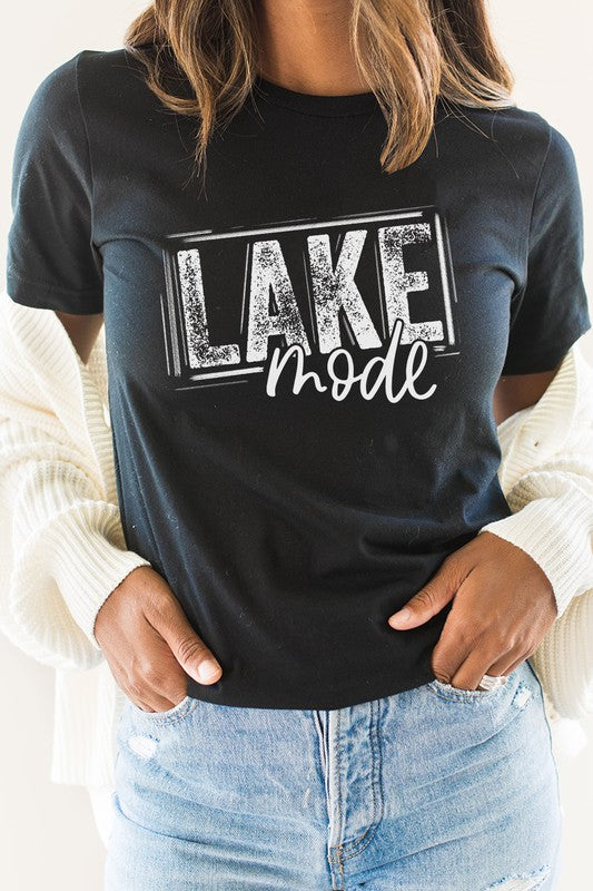 Lake Mode Summer Break Vacation Swim Graphic Tee