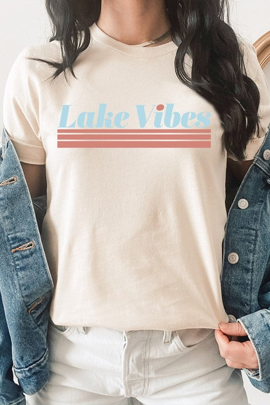 Lake Vibes Summer Fun Water Vacation Graphic Tee