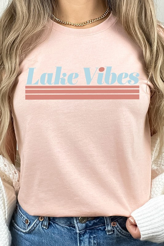 Lake Vibes Summer Fun Water Vacation Graphic Tee