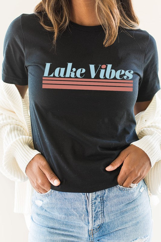 Lake Vibes Summer Fun Water Vacation Graphic Tee